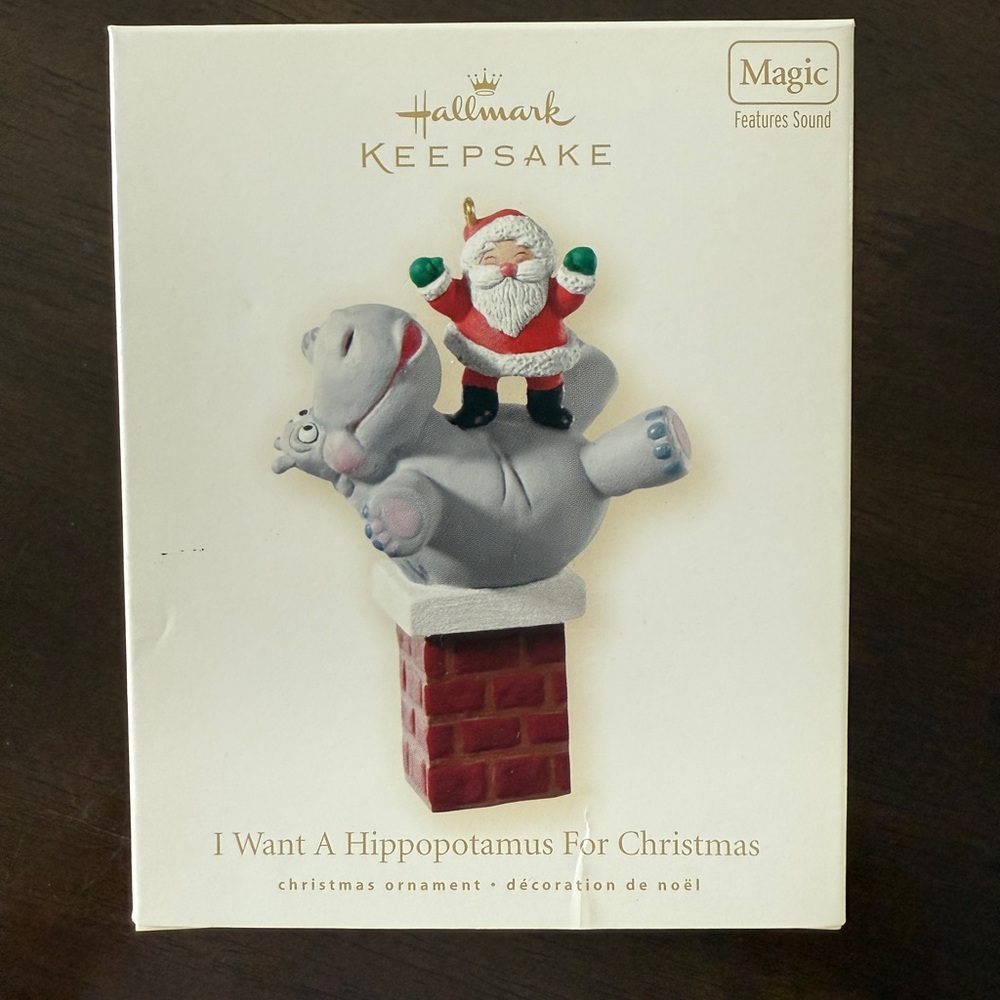 Hallmark I Want a Hippopotamus for Christmas Ornament
